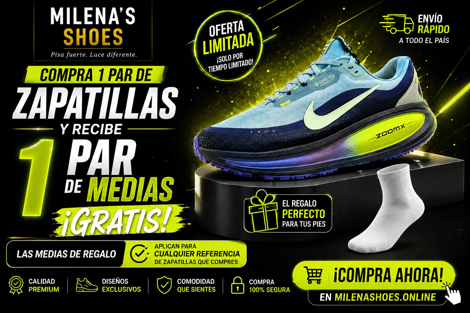 Milena's Shoes — Nike ZoomX. Compra y recibe medias gratis. Envíos Colombia.